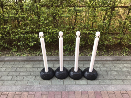 AZチェーンポール白　チェーンスタンド