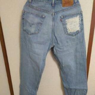 Levi's　505　ギャラ入り　ダメージ加工の画像