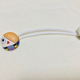【ハンドメイド】ヘアゴム2個セット　鬼太郎　くるみボタンの画像