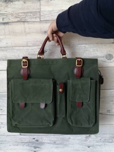 【微使用・美品】シルバーレイククラブ 帆布フルオープントラベルバッグ カーキ