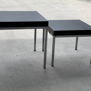 無料で！IKEA ネストテーブル◇2点◇ローテーブル◇サイドテーブル◇KLUBBO◇ブラック◇差し上げます。の画像