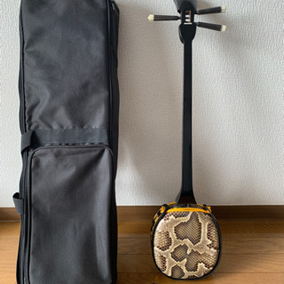 沖縄三線蛇本皮強化張り（ケース＋チューナー)の画像