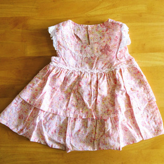 PampleMousse セットアップ ワンピース パンツ 80 花柄　レースの画像