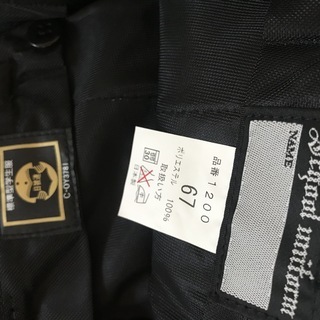 中学生　男性用　学生ズボン　黒　冬長サイズ６７　夏長サイズ６７　新品　の画像