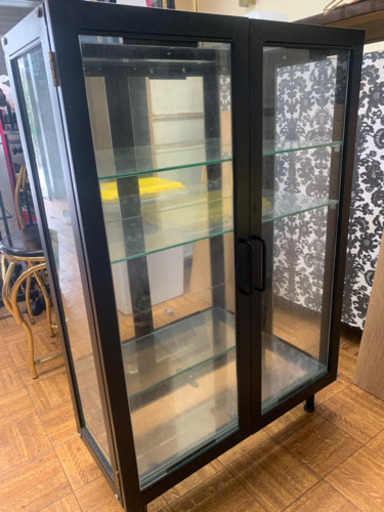 お取引中〜ショーケース ブラック オシャレデザイン