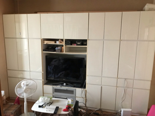 テレビボード ホワイト 収納力大