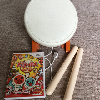 wii  太鼓の達人のソフトと太鼓、バチのセット