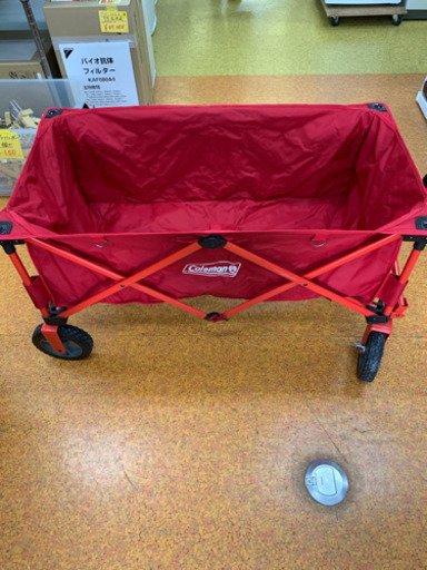 コールマン アウトドアワゴン レッド キャリーカー　キャンプ用品