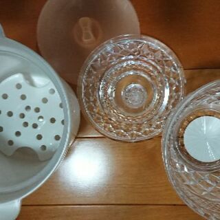 レンジ用 蒸し器ともち焼き器、シャイニーケース、タッパーの画像