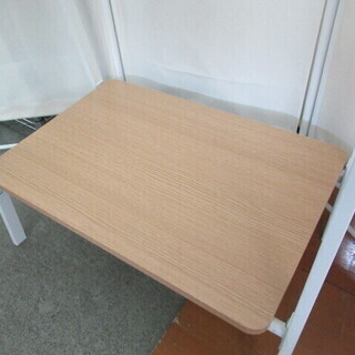 J1197ハンガーラック/衣類収納/ホワイト/ナチュラル/中古品/の画像