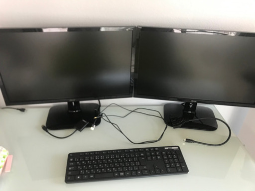 24インチモニター2台+HDMIケーブル2本など