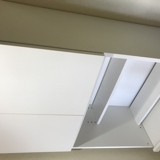 ■ホワイト　食器棚　3段式　3段目引き出し式の画像