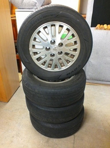 【苫小牧バナナ】TOYO 205/65R16 11年製 クラウン純正 アルミ 15×6 1/2J オフセット 50 PCD 114.3