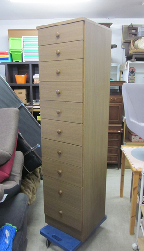 タワーチェスト 洋服タンス 木製 幅44cm ブラウン系  南12条店