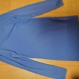 薄手の青いロングTシャツ★チュニックMサイズの画像