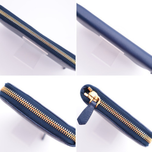 《PRADA/サフィアーノ 型押しレザー ラウンドファスナー長財布》ABランク