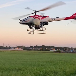 無人ヘリコプターによる散布助手