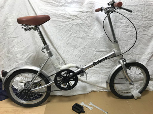 折りたたみ自転車 シルバー コンパクト16 OTOMO コロノコンパクト16