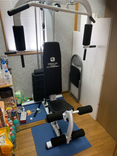 ホームジムＤＸ 【BODYMAKER ボディメーカー】 トレーニングマシン 筋トレ 自宅 マシン 体幹 器具 トレーニング ベンチ マルチジム ラットプル ウェイト ベンチプレス