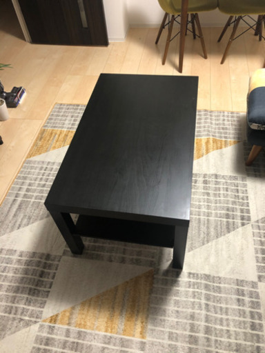 テーブル 黒 90×55 高さ45 IKEA