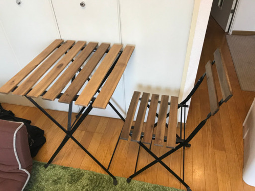 IKEA アウトドアテーブル\u0026チェア