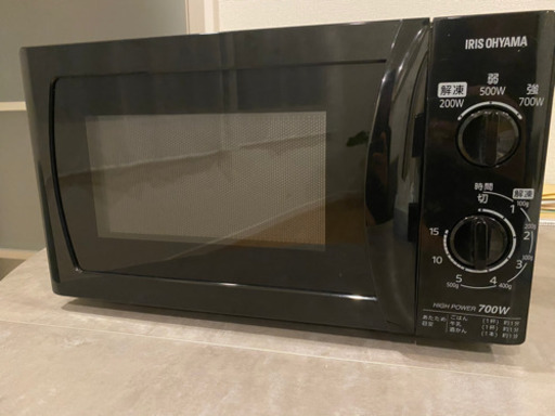【美品】アイリスオーヤマ：電子レンジ(使用期間1年半)