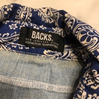 デニムシャツ BACKS ペイズリー柄の画像