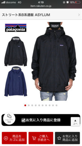 パタゴニアマウンテンパーカ