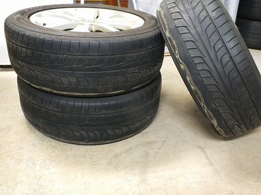 【苫小牧バナナ】FIREHAWK 205/55R16 10年製 難あり マツダ純正 アルミ 16×6 1/2J オフセット 52.5 