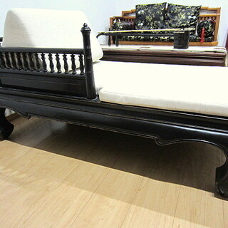 引き取り限定　シノワズリ/チャイナ/ 中国・台湾 宮廷スタイル カウチソファー 木製フレーム・長椅子・寝椅子の画像