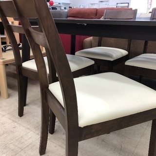 ダイニング5点セット　茶色の画像