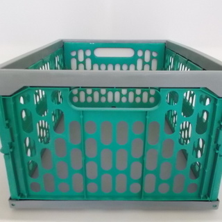 プラスチック製コンテナ　折り畳み式収納ボックス　いざという時に。自動車のトランクルームに。おもちゃ箱に。の画像