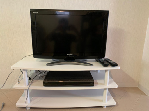 SHARP AQUOS26型＆ブルーレイレコーダーセット＆テレビ台