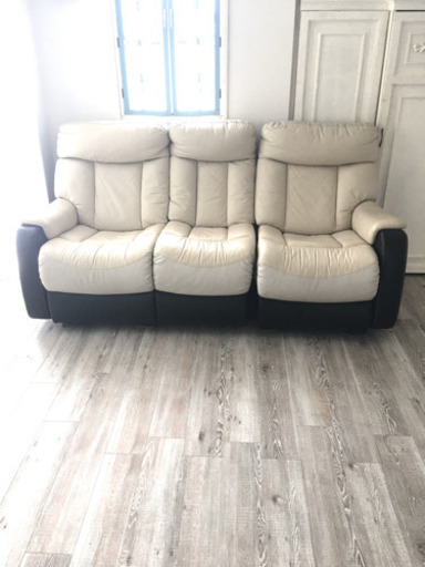 3人掛　リクライニング　ソファ　カウチ