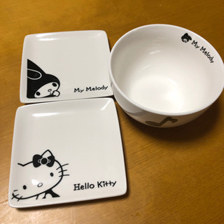 マイメロとキティーのお皿とボール