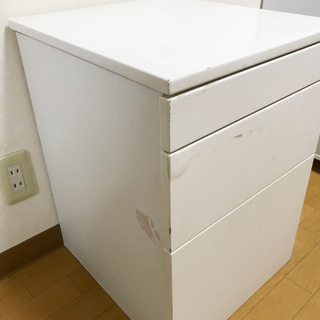 ☆キャビネット 白 引き出し 脇机☆の画像