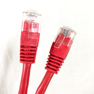 値下【状態良好】BUFFALO バッファロー　LANケーブル　3m  赤　レッドの画像