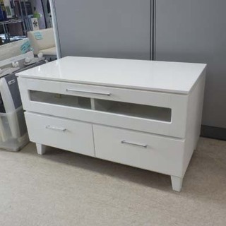 テレビ台 幅105cm 高さ58cm 白 エナメル 鏡面 マルミツ AVボード TV台 脚付き 収納付き ラック 棚 ペイペイ対応 札幌市西区西野