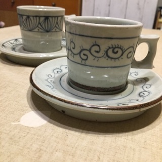 会津酔月焼 ペアコーヒーカップ＊の画像