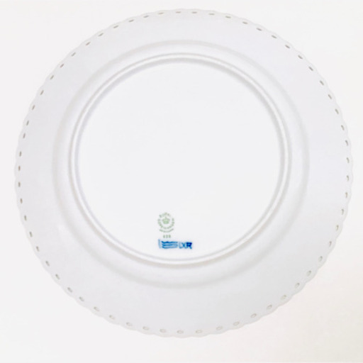 未使用　ブルーフルーテッド「フルレース 」19㎝プレート