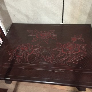 【店舗同時販売中】　鎌倉彫　座卓　ローテーブルの画像