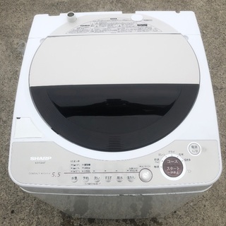 【配送無料】SHARP 5.5kg 洗濯機 ES-FG55Fの画像