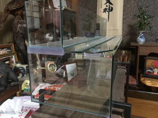 中古オールガラス水槽➕ガラス製オーバーフロー水槽