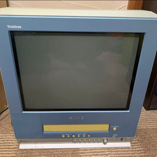 【中古】　SONY ブラウン管テレビデオ　2001年製　リモコン付き