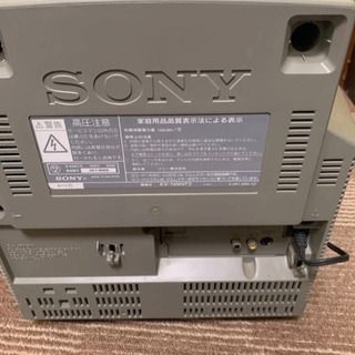 【中古】　SONY ブラウン管テレビデオ　2001年製　リモコン付きの画像