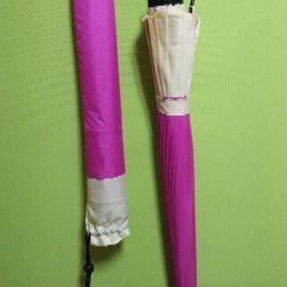 【最終価格】未使用✨お洒落なバイカラー🌂カバー付き傘(代理出品)の画像