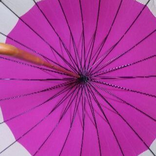 【最終価格】未使用✨お洒落なバイカラー🌂カバー付き傘(代理出品)の画像