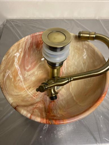 大理石調手洗い器置き型