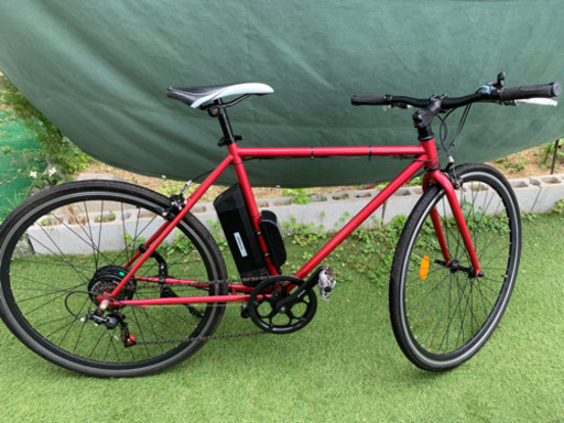 ワインレッド　メーカー試作サンプル　定価十万超　電動アシストスポーツバイク　大容量バッテリー