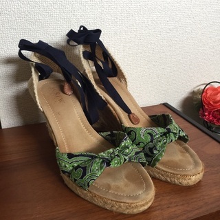 美品 J.CREW ウェッジソールサンダル 